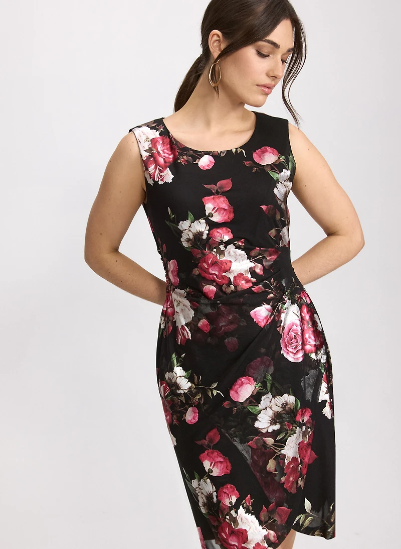 Floral Draped Dress
