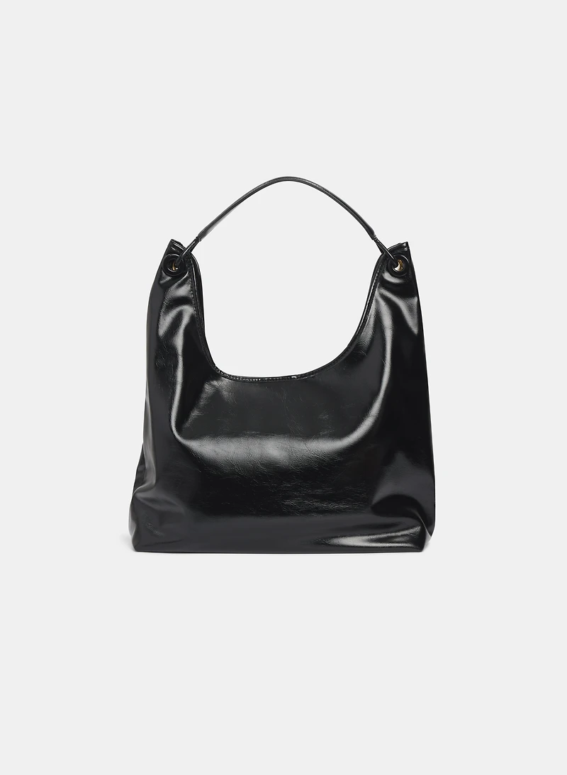 Vegan Leather Handbag & Pouch Set