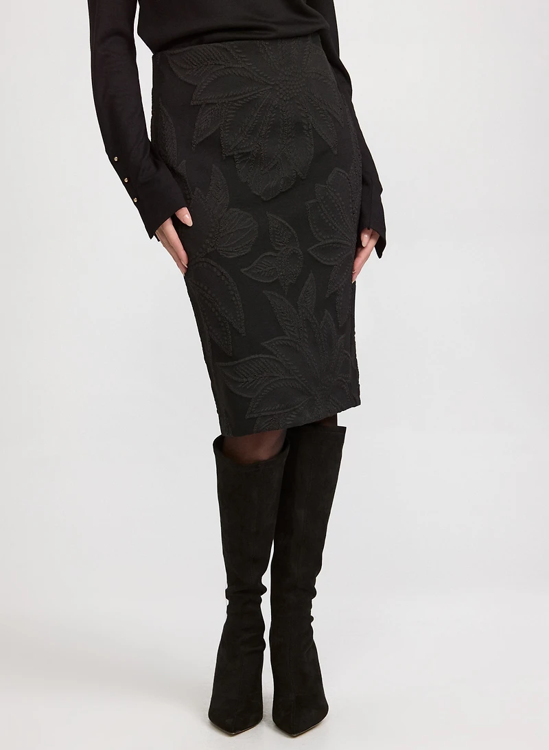 Floral Jacquard Skirt