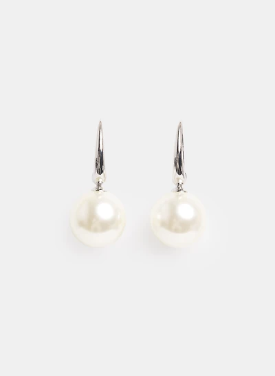 Boucles d'oreilless pendantes à perle