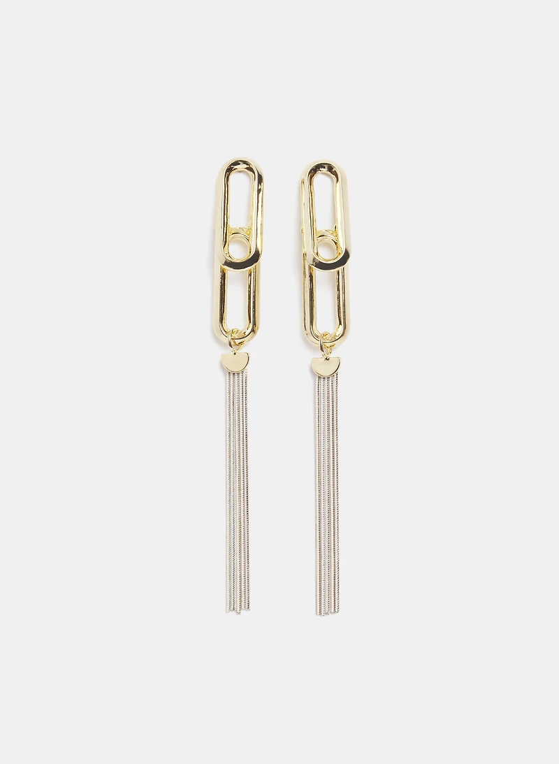 Tiered Linear Chain Earrings