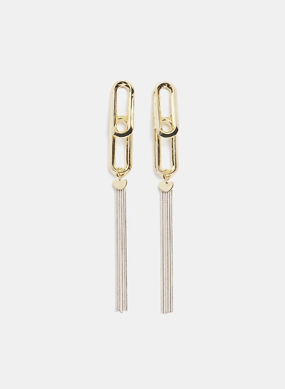 Tiered Linear Chain Earrings