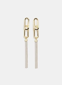 Tiered Linear Chain Earrings