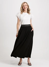 Eyelet T-Shirt & Maxi Skirt