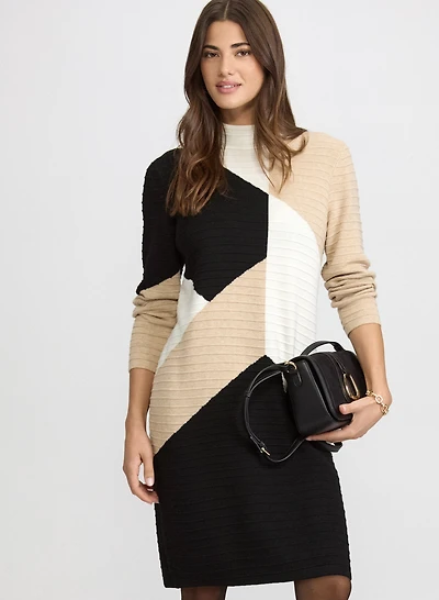 Colour Block Sweater Dress