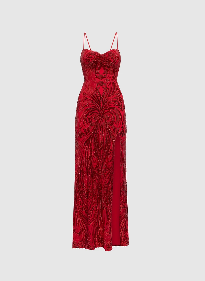 Robe ajustée à paillettes