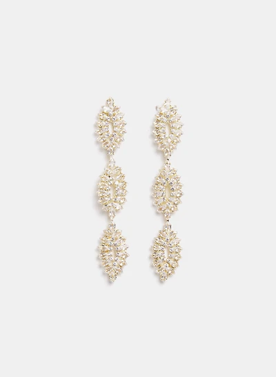 Tiered Crystal Earrings