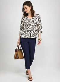 Paisley Button-Down Blouse