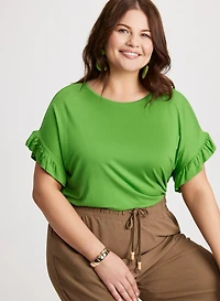 Ruffled Sleeve T-Shirt