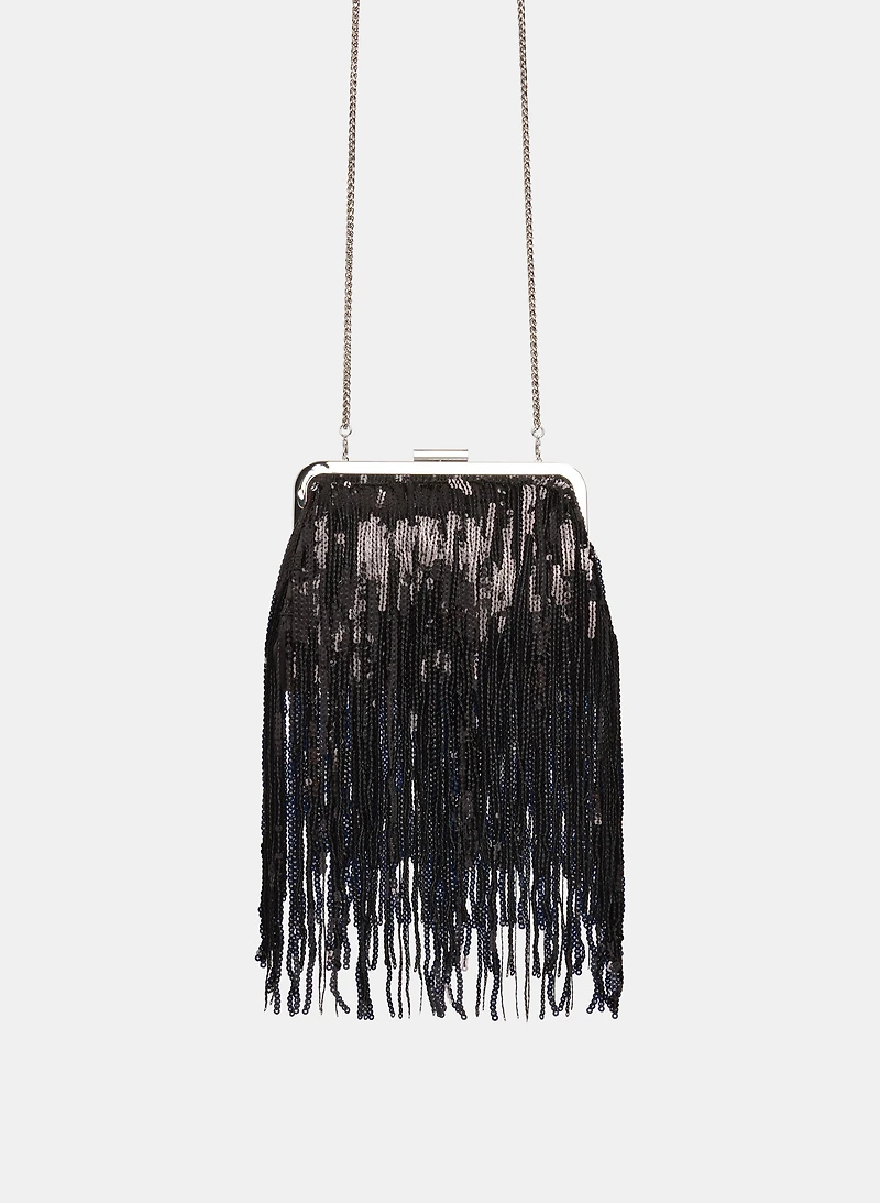 Sequin Fringe Bag