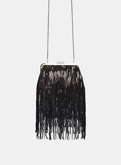 Sequin Fringe Bag