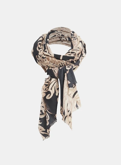 Ornate Floral Scarf
