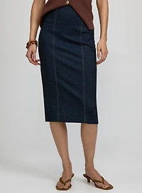 Topstitch Pencil Skirt