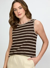 Striped Crochet Tank Top