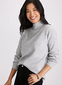 Ombre Mock Neck Knit Sweater