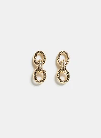 Tiered Hammered Link Earrings