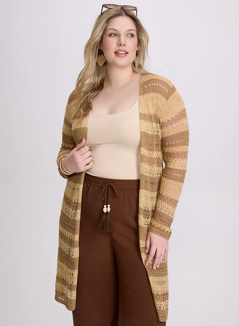 Cardigan en tricot pointelle