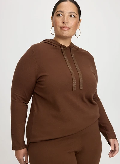 Embellished Hooded Pullover