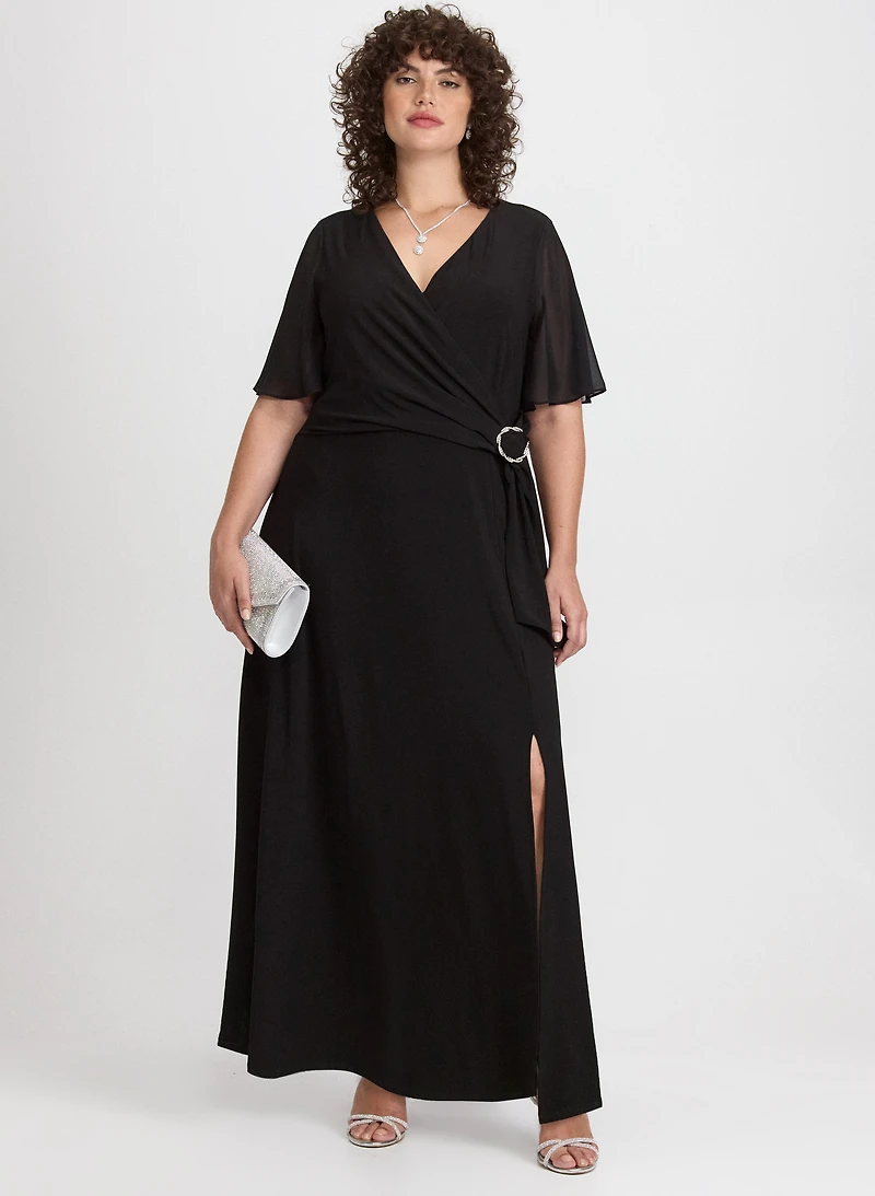 Jersey Slit Dress