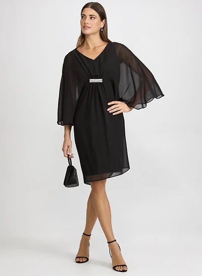 Rhinestone Bar Detail Dress