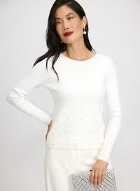 Pull à effet dégradé orné