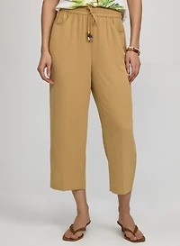 Straight-Leg Crinkle Capris