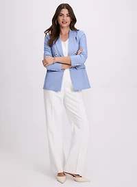 Mid-Length Blazer & Olivia Wide-Leg Pants