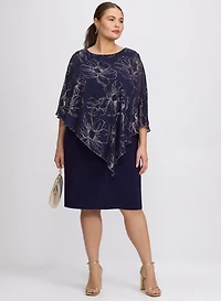 Robe à superposition florale en chiffon