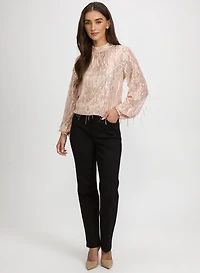 Sequin Fringe Top