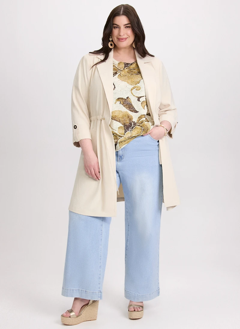 Veste à cordon de serrage et jean large