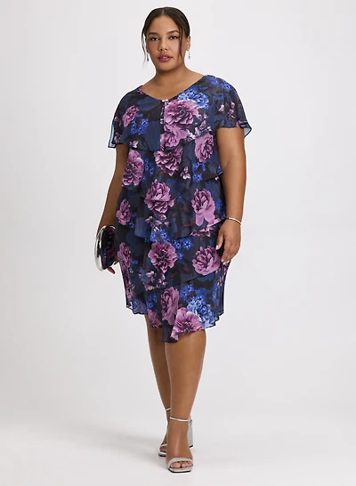 Robe étagée en chiffon