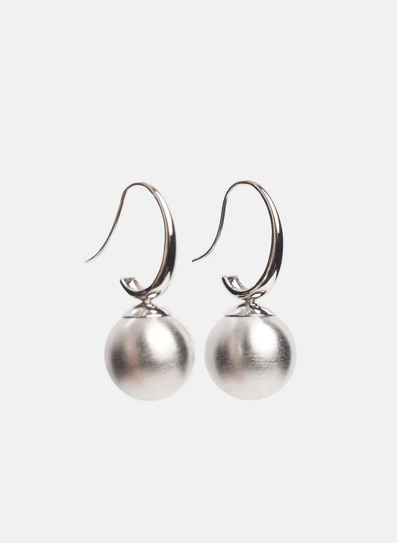 Metallic Ball Drop Earrings