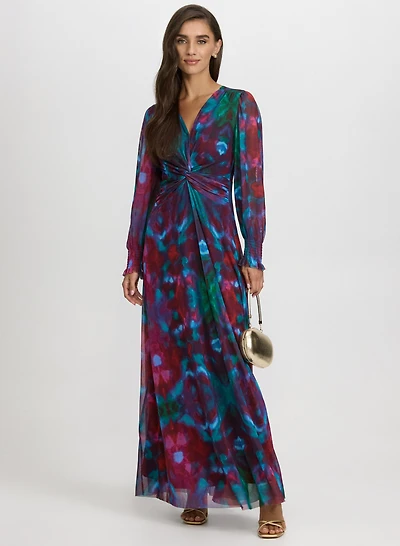 Floral Twist-Front Dress