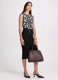 Drop Shoulder Top & Pencil Skirt