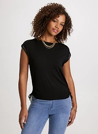 T-Shirt With Satin & Drawstring