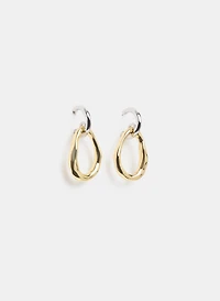 Boucles d'oreilles à deux tons
