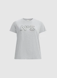 T-shirt imprimé à perles