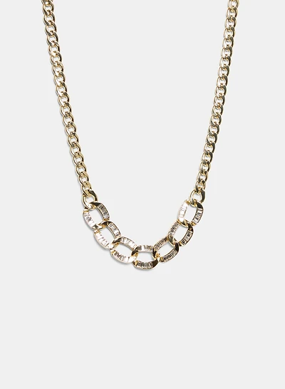 Collier à maillons larges en cristaux