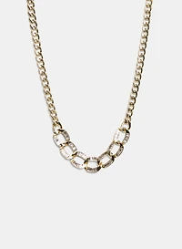 Collier à maillons larges en cristaux