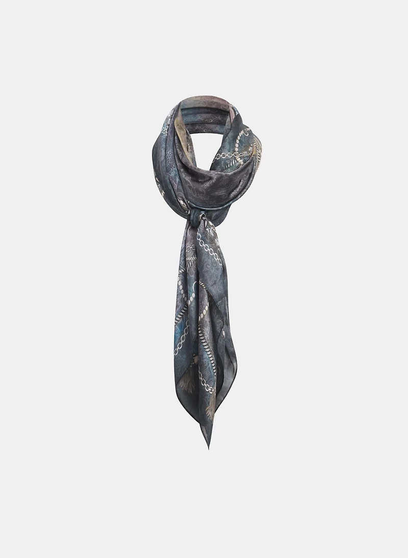Mixed Paisley Print Scarf