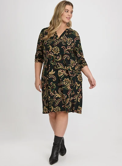 Paisley 3/4 Sleeve Dress