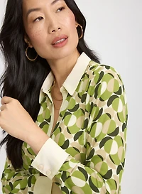 Geometric Print Blouse