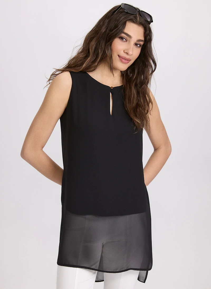 Sleeveless Asymmetric Tunic