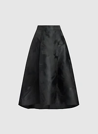 Floral Satin Skirt