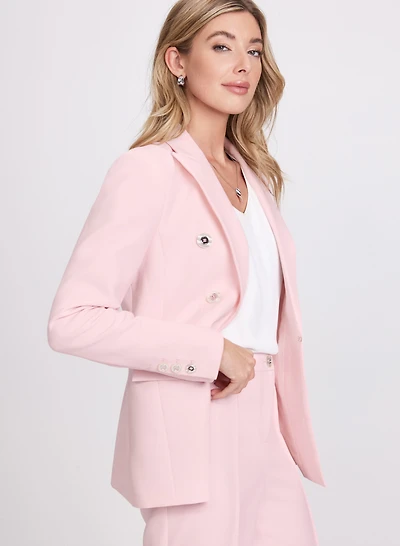 Blazer à effet de double boutonnage