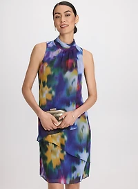 Tiered Abstract Dress