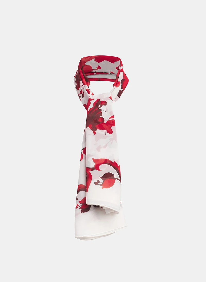 Foulard floral en chiffon