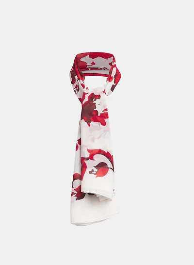 Foulard floral en chiffon