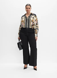 Mixed Floral Print Blouse