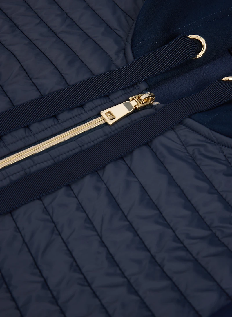 Zip Nylon Trim Top